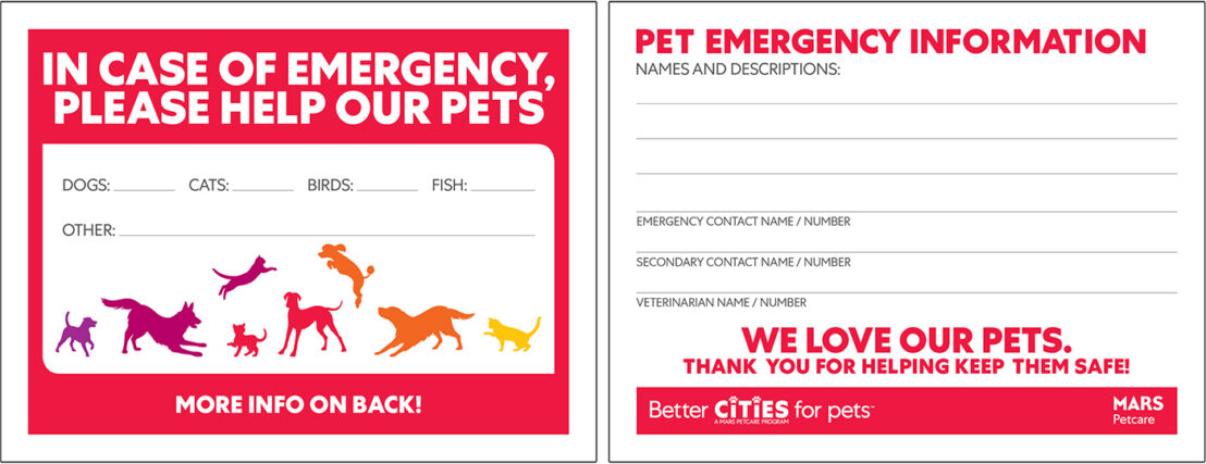 printable pet emergency sign for window