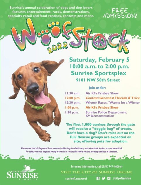 Dépliant pour l'événement Woofstock 2022