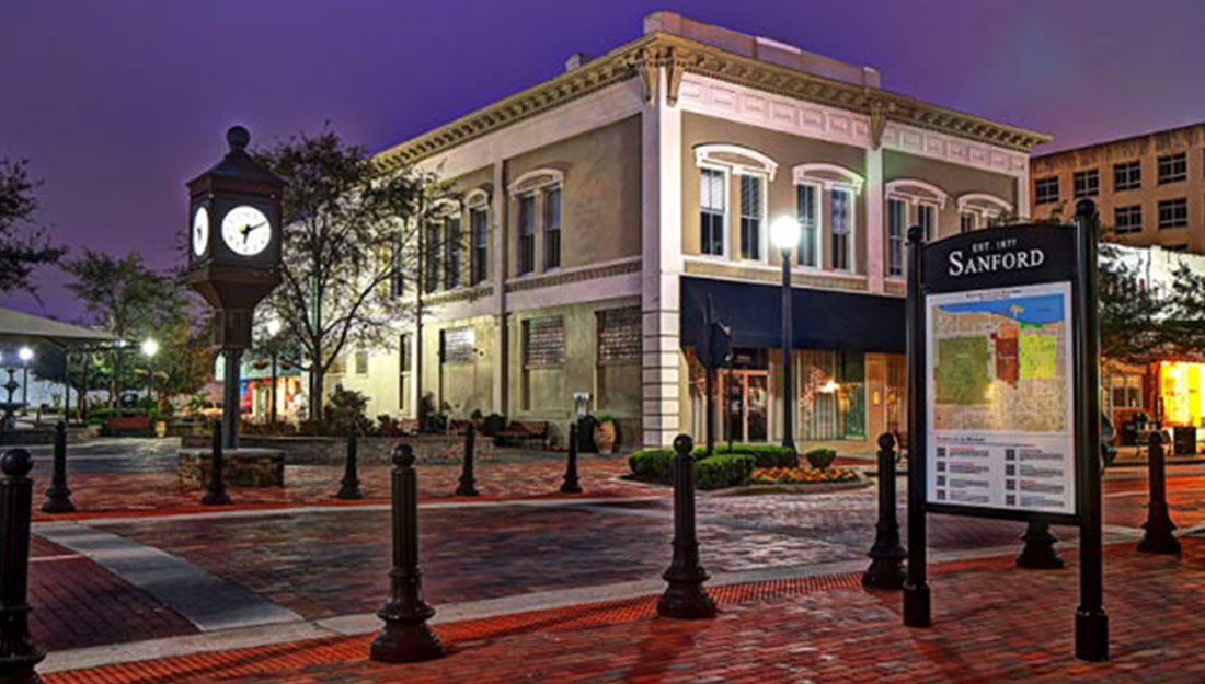 A photo of downtown Sanford from the city's website.