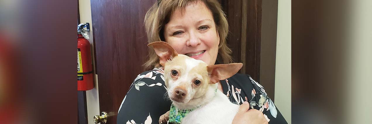 Mayor Michelle Markiewicz Qualkinbush|Calumet City Mayor with Dog||